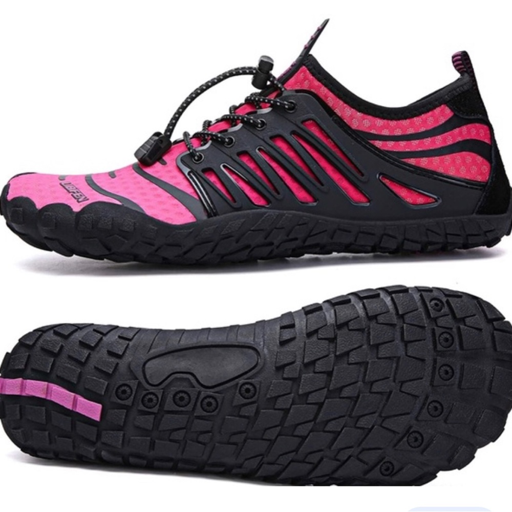 UBFEN hot pink women’s water shoes beach swim lightweight boating shoes‎ 42/9
